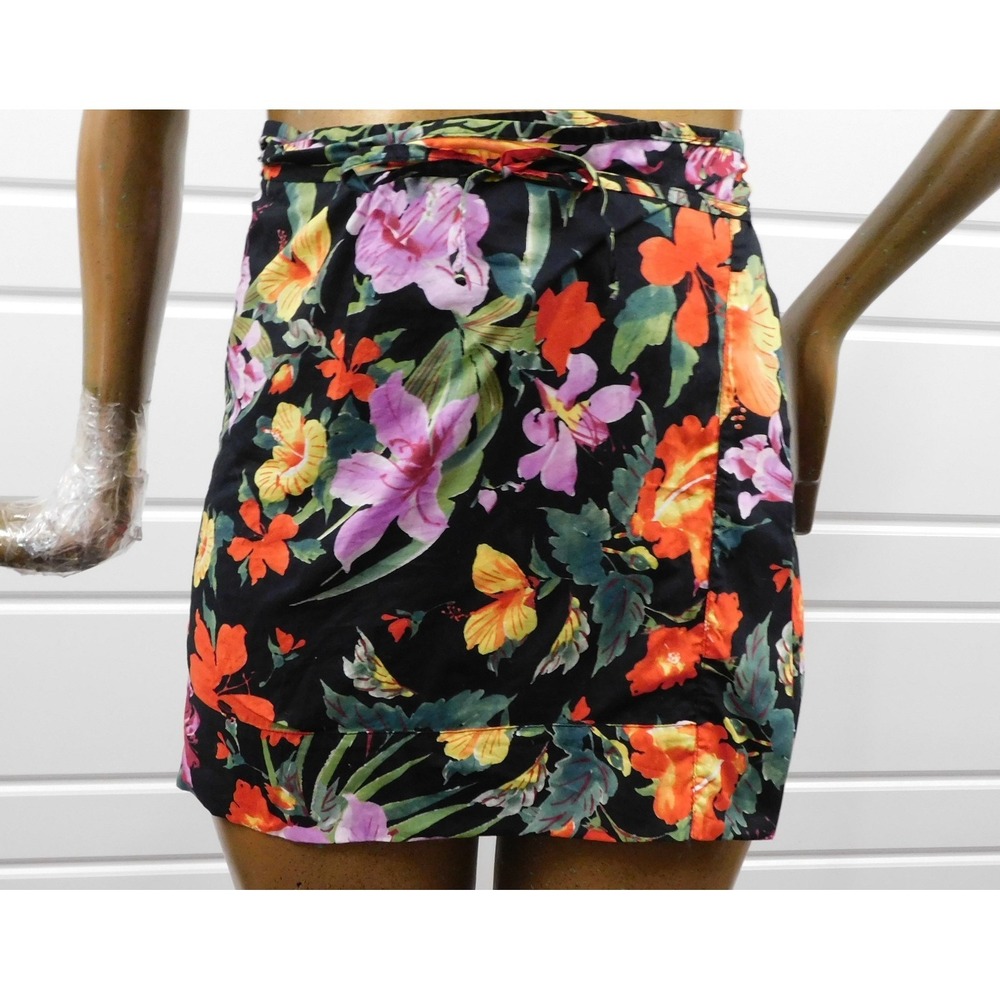 Moschino Mare Floral Sarong Skirt Wrap Tie Cover up Italy One Size